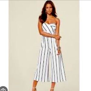 VENUS Monochrome Striped Jumpsuit